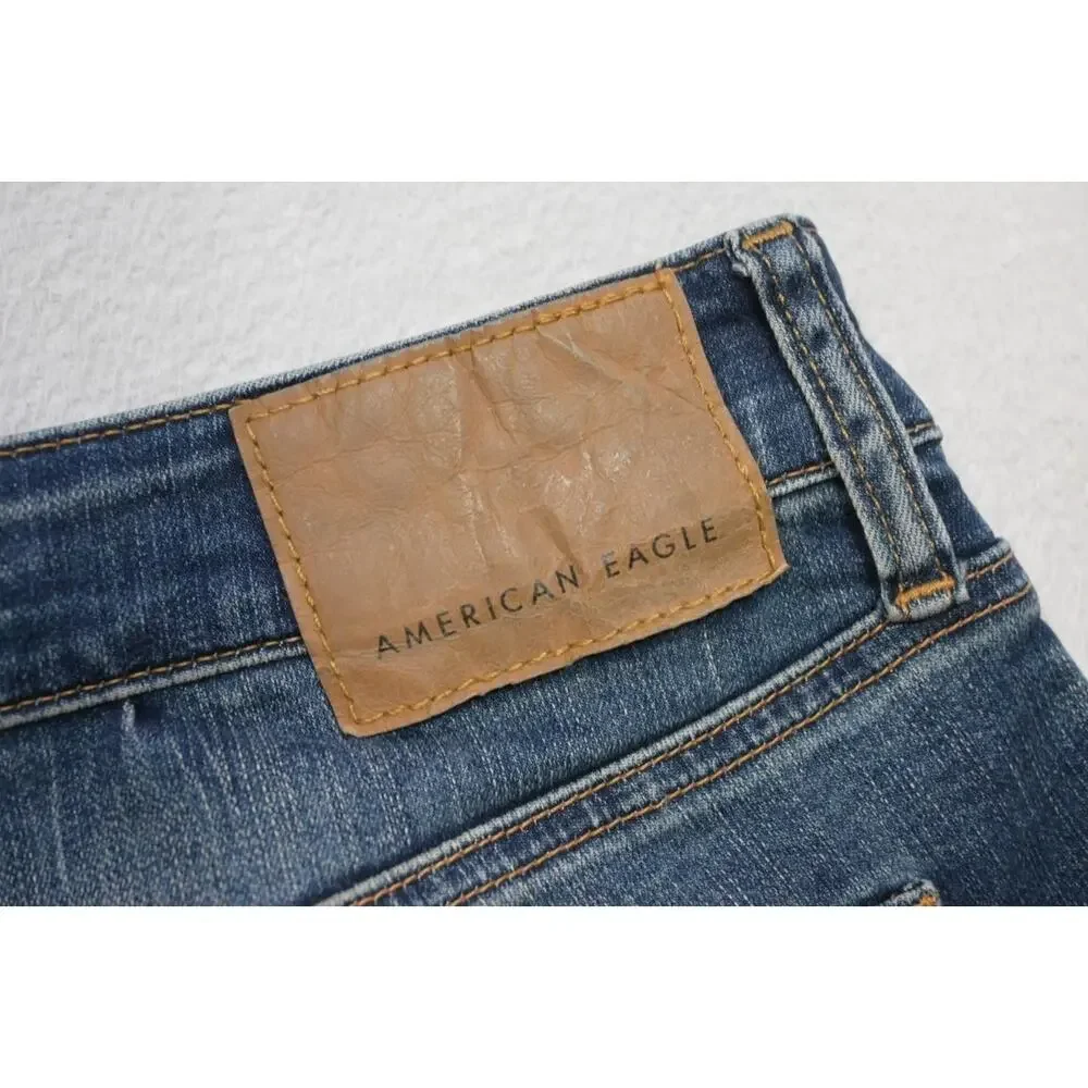 American‎ Eagle Skinny Next Level AirFlex Stretch Blue Denim Jeans Mens 30 x 32
